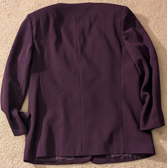 New With Tags Donna Toran Plum & Gold Business Skirt Suit Set Size 12 Vintage - Picture 5 of 8